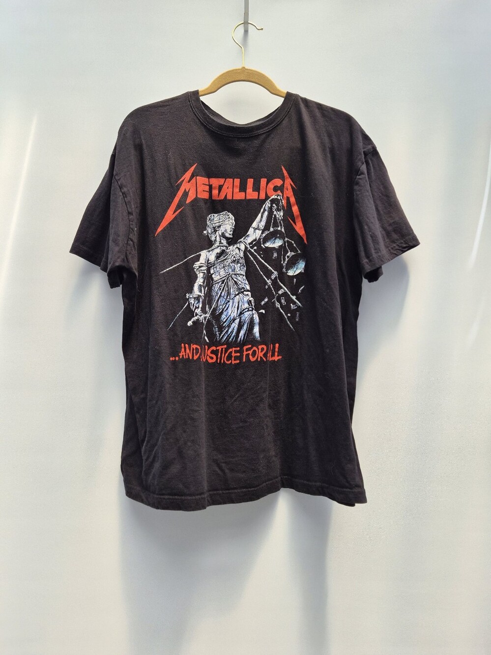 Metallica 1988 Justice For All Graphic Tee XL Thrash Metal Grunge Aesthetic